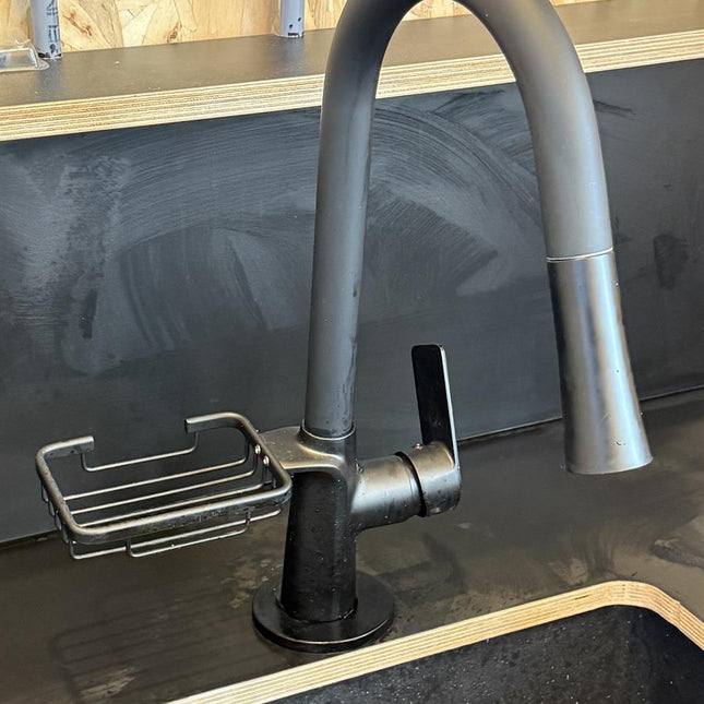 Kitchen Laundry Pull Out Swivel Mixer Faucet - Matte Black