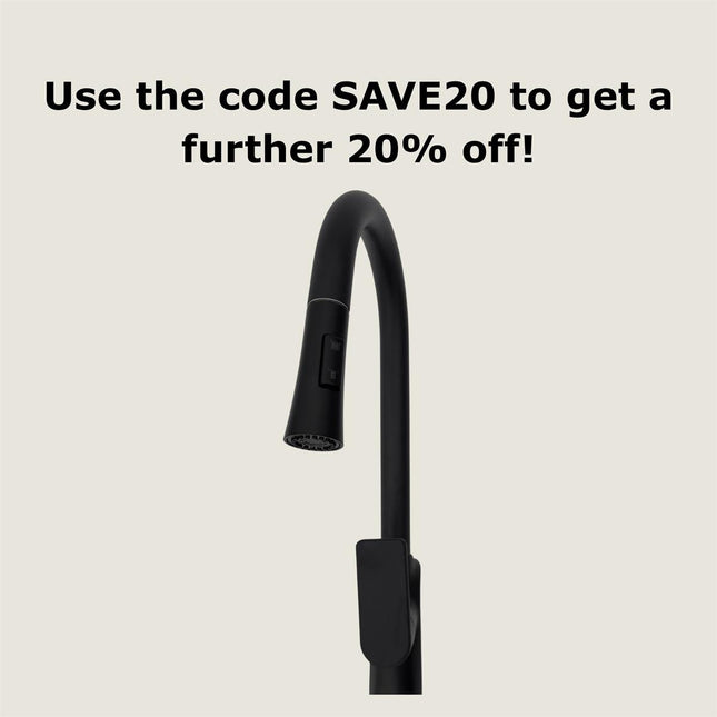 Kitchen Laundry Pull Out Swivel Mixer Faucet - Matte Black