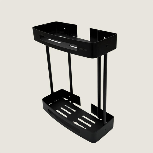 Wall Mounted Shower Bathroom Caddy - Matte Black