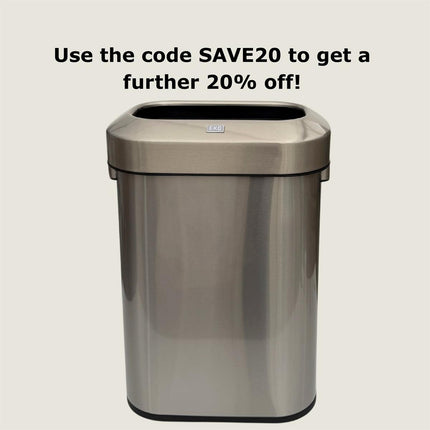 Eko Top Open Bin 60L- Stainless Steel