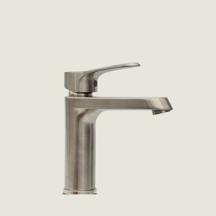 Bathroom Basin Mixer Tap - Brushed Stainless Steel