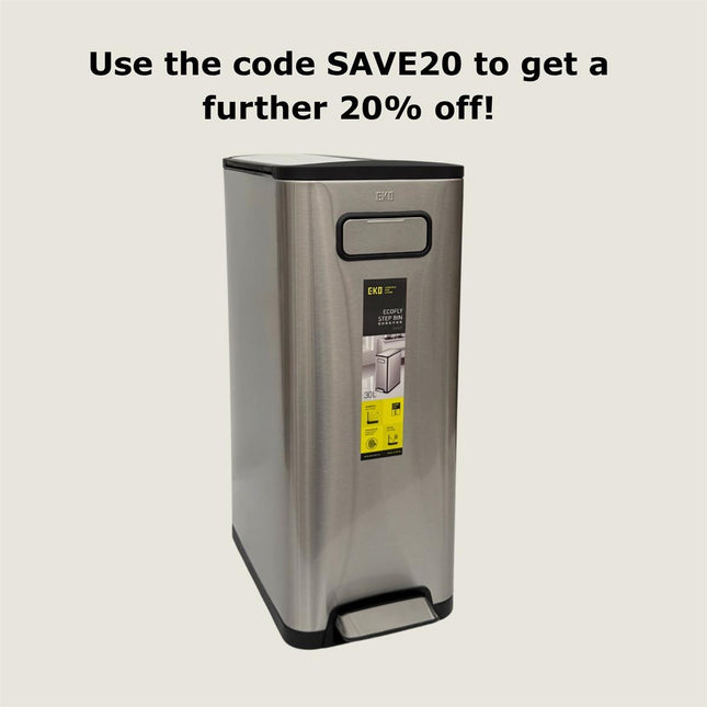 Eko Step Bin 20L- Stainless Steel