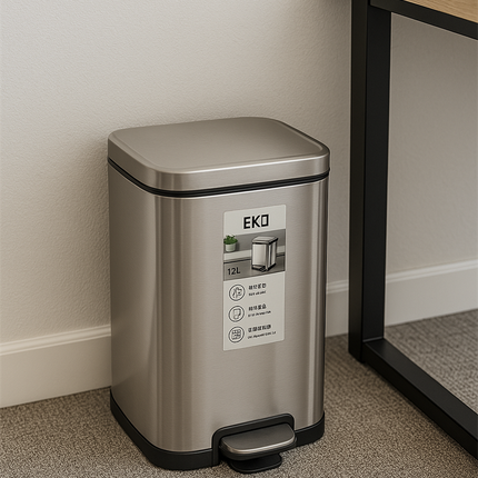 Eko Step Bin 12L- Stainless Steel
