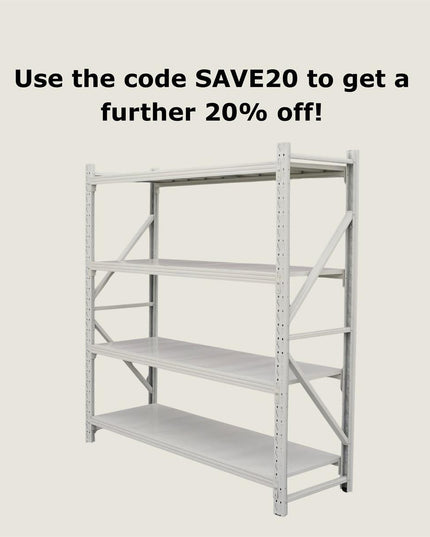 Heavy Duty Shelving 4 Tier - 2000 x 2000 x 600mm