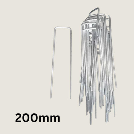 Weed Mat Pins 100pcs – Galvanised Steel (150mm)