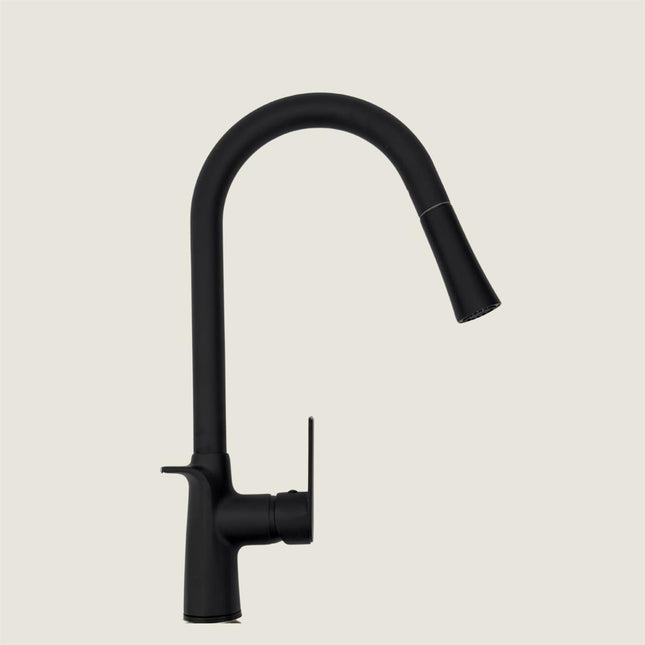 Kitchen Laundry Pull Out Swivel Mixer Faucet - Matte Black