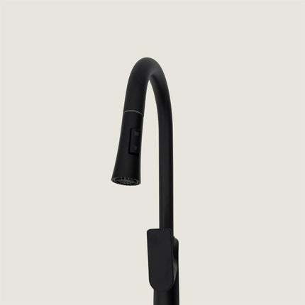 Kitchen Laundry Pull Out Swivel Mixer Faucet - Matte Black