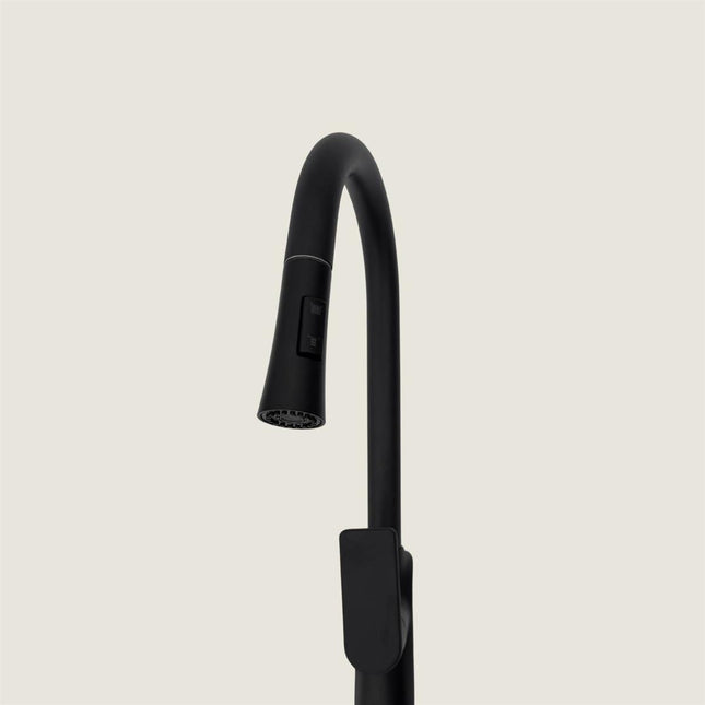 Kitchen Laundry Pull Out Swivel Mixer Faucet - Matte Black