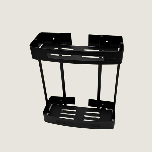 Wall Mounted Shower Bathroom Caddy - Matte Black