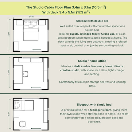 WH-01 | The Studio w/ Deck (17.3m²)