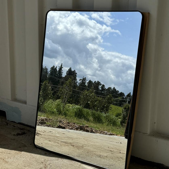 Rectangular Wall Mirror - Black Frame