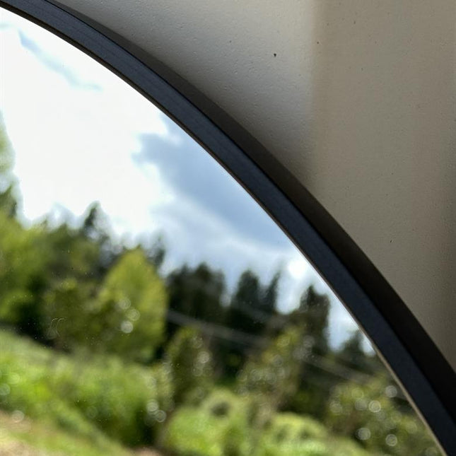 Round Wall Mirror - Black Frame