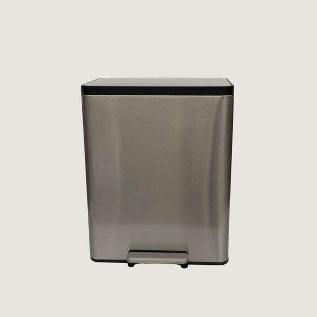 Eko Dual Compartment Pedal Bin 60L - Stainless Steel