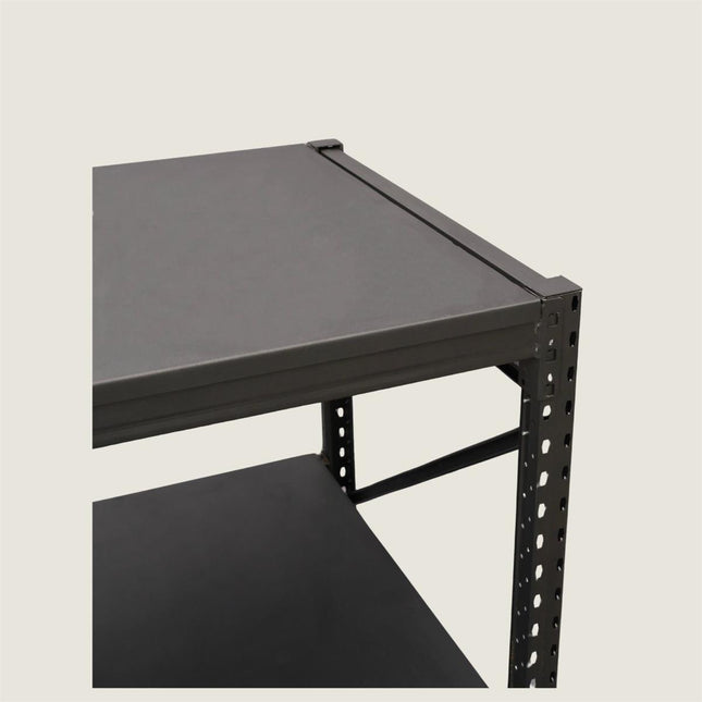 Steel Work Bench on Lockable Wheels - Black