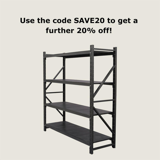 Heavy Duty Shelving 4 Tier - 2000 x 2000 x 600mm